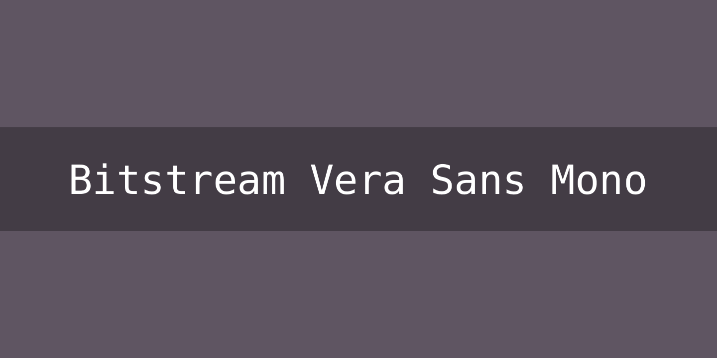 Czcionka Bitstream Vera Sans Mono